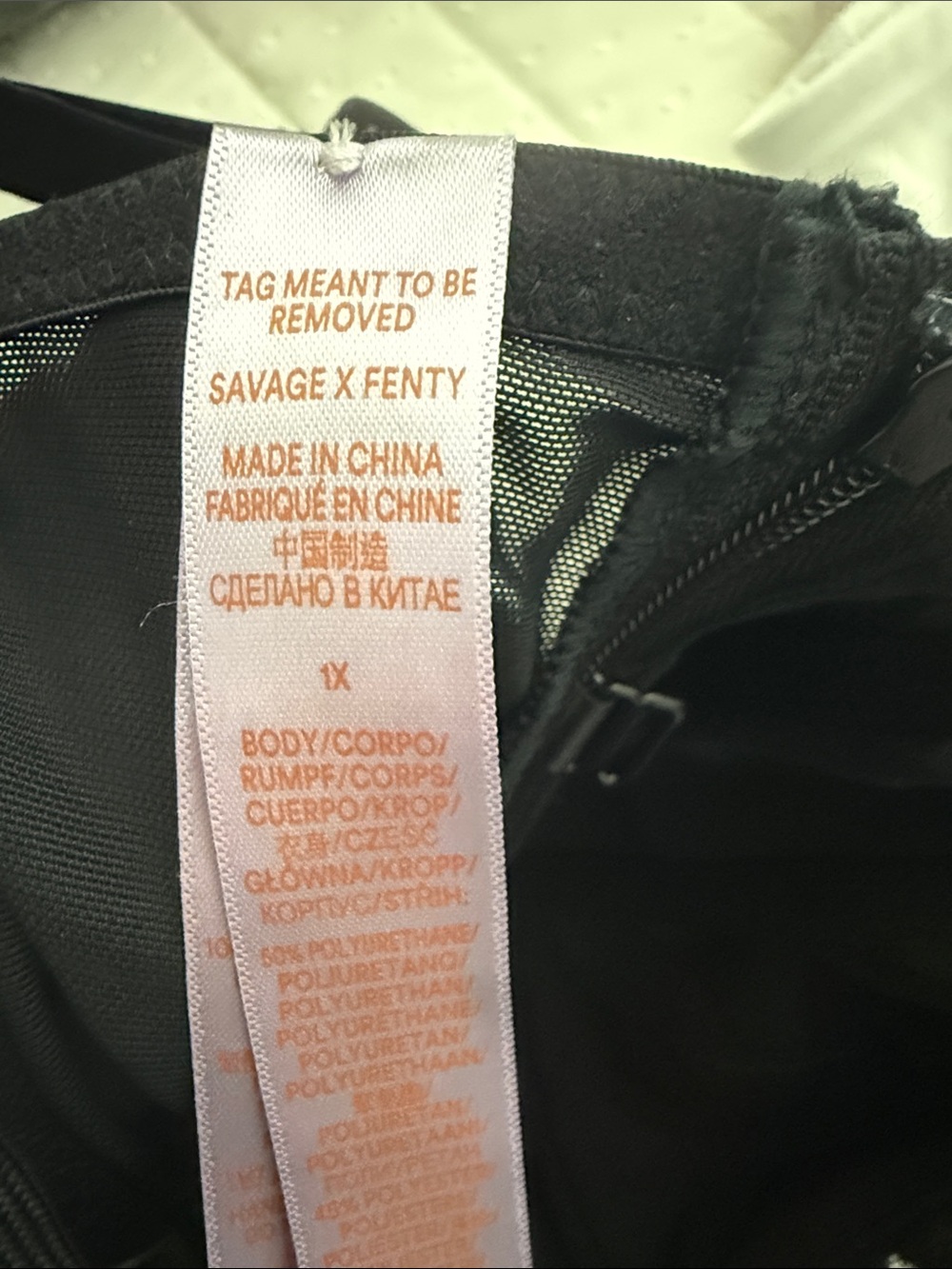 Savage X Fenty Black Lace-Trim Slip Chemise - Picture 10 of 10